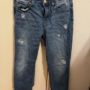 Distressed Blue Denim Jeans